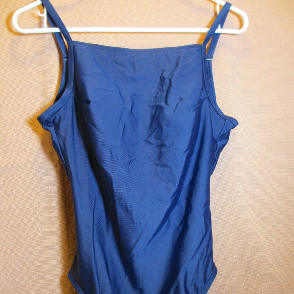 NWT Lands End Navy high neck tank swimsuit - sz 12